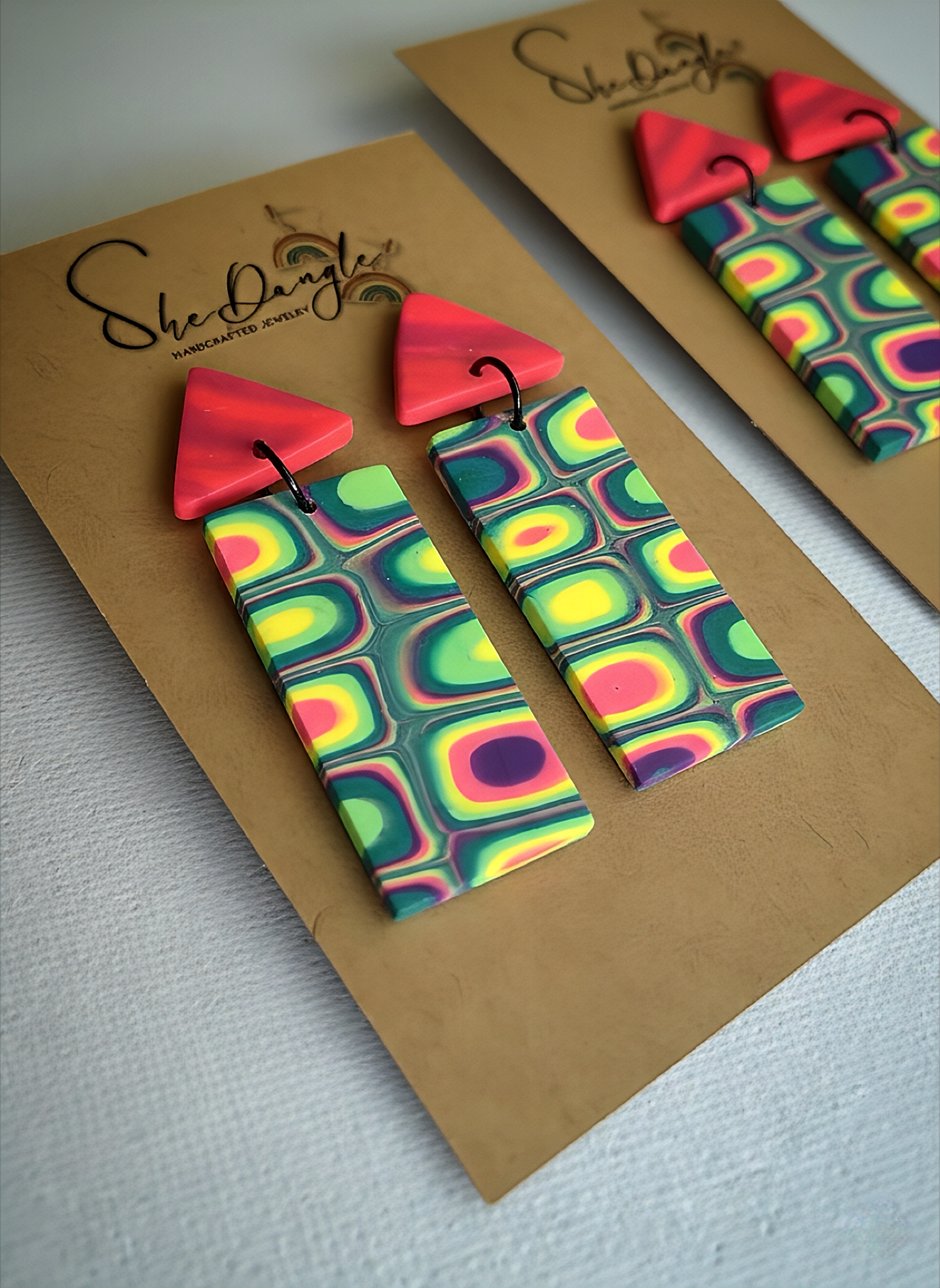 TrippyGrid Earrings