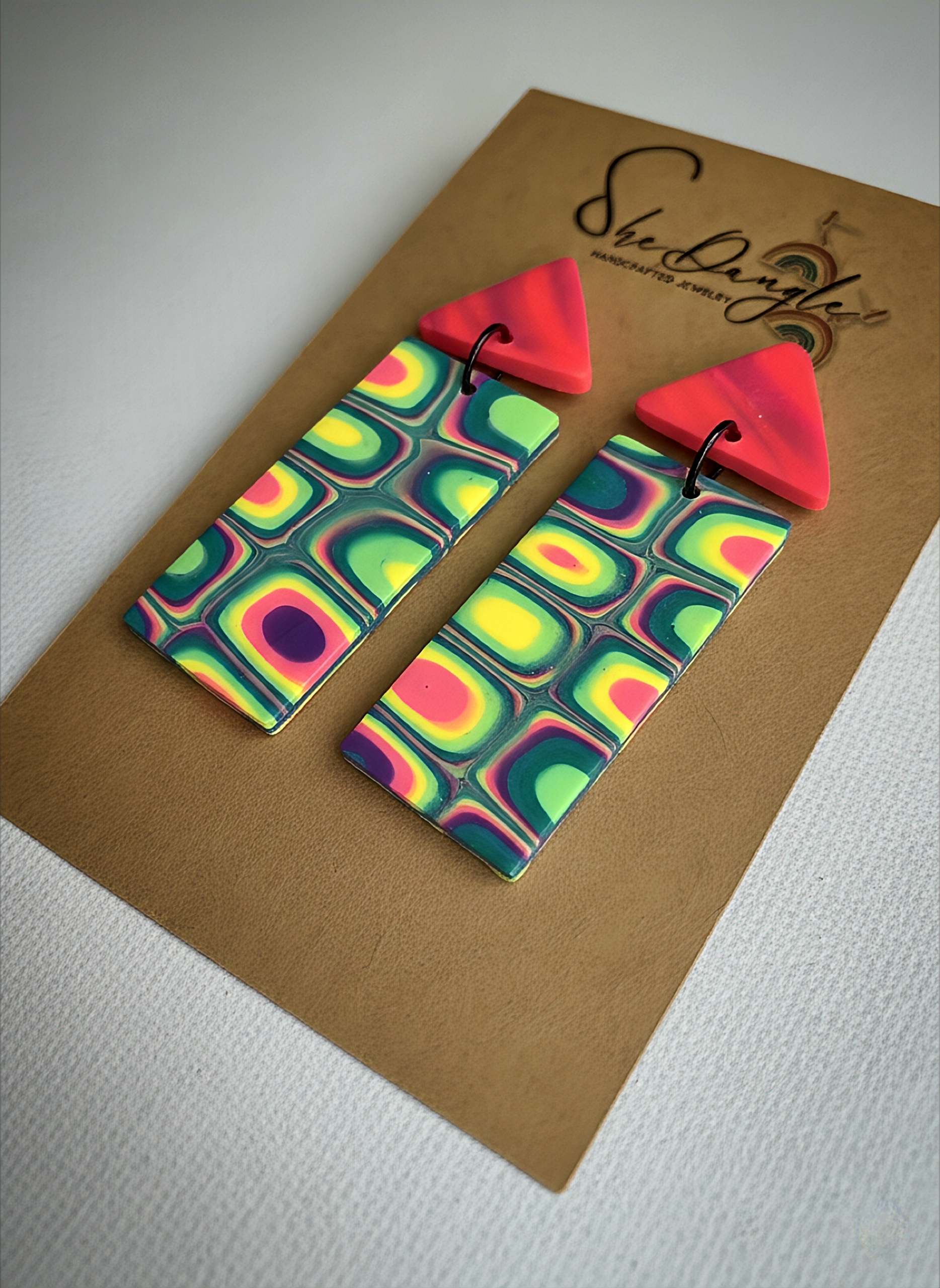 TrippyGrid Earrings